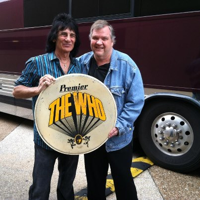 Bozzo & Meatloaf with Who drum head