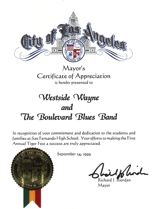 Mayor's certificate